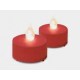 2 ks elektrická čajová svíčka, dekorace do bytu, červená