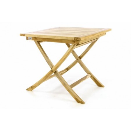 Menší dřevěný skládací stolek, venkovní / vnitřní, 80x80 cm