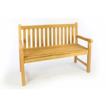 Masivní dřevěné lavička, teakové neošetřené dřevo, 120 cm