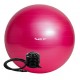 Velký nafukovací míč pro cvičení a fyzioterapie, vč. pumpy, růžový, 65 cm