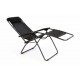 Zahradní kovová židle / lehátko 2v1, houpací provedení, černé