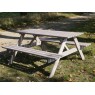 Dřevěný set venkovního nábytku- stůl s lavicemi, šedý, 160 cm