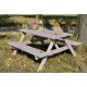 Dřevěný set venkovního nábytku- stůl s lavicemi, šedý, 160 cm