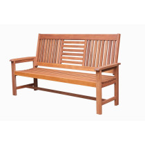 Dřevěná zahradní lavice s opěradlem, tropické dřevo Shorea, 178 cm