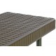 Skládací lavice k pivnímu setu, kov / pevný plast, hnědá, 180 cm