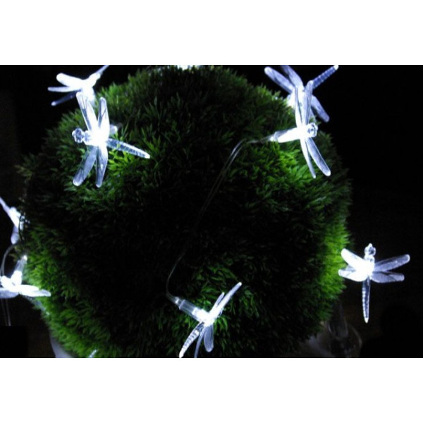 Venkovní solární osvětlení, 24 vážek, délka 4,95 m