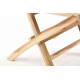 2x masivní zahradní židle z teakového dřeva, skládací, vysoké opěradlo