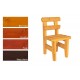 Pevná zahradní židle bez područek z masivního dřeva, lakovaná- 4 odstíny