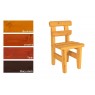 Pevná zahradní židle bez područek z masivního dřeva, lakovaná- 4 odstíny
