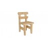 Pevná zahradní židle bez područek z masivního dřeva, nelakovaná