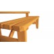 Pevná dřevěná venkovní lavice z masivu, s opěradlem, lakovaná- 4 odstíny, 150 cm