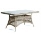 Luxusní obdélníkový stůl z umělého ratanu, venkovní / vnitřní, 160x90 cm
