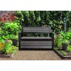 Plastová zahradní lavice s úložným boxem 2v1, antracit, 132 cm
