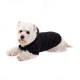 Obleček pro psy / jarní buda s kapucí, černý, vel. S