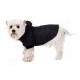 Obleček pro psy / jarní buda s kapucí, černý, vel. S
