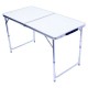 Přenosný hliníkový stolek v kufříku, skládací, výškově stavitelný, 120x60 cm