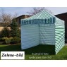 Pevný zahradní párty stan s ocelovou konstrukcí 3x4,5 m, zeleno - bílý
