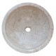 Luxusní umyvadlo- ručně leštěný kámen- krémový mramor, kulaté, Ø45 cm