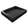 Luxusní mramorové umyvadlo na desku černé, obdélníkové, 40x50 cm