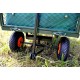 Ruční zahradní vozík se 4 kolečky, pro 2 přepravky, nosnost 150 kg
