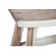 Designová prohnutá stolička do interiéru, masivní dřevo Suar, 46 cm