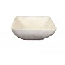 Designové kamenné umyvadlo do koupelny- čtvercová "miska", krémové, 45x45 cm