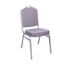 Konfereční / kongresová židle s kovovým rámem, polstrovaná, šedá