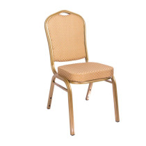 Konfereční / kongresová židle s kovovým rámem, polstrovaná, béžová