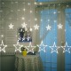 Světelný závěs - hvězdy do okna, venkovní / vnitřní, 8 funkcí, 150 LED