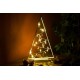 Světelná vánoční výzdoba - stromeček do interiéru, na baterie, bílý, 20 LED, 50 cm