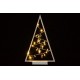 Světelná vánoční výzdoba - stromeček do interiéru, na baterie, bílý, 20 LED, 50 cm