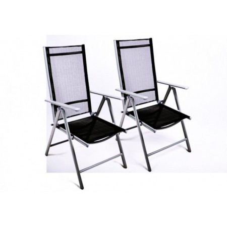 2 ks židlí s nastavitelným opěradlem, textilní výplň