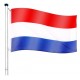 Vlajka Nizozemí včetně stožáru, nastavitelná výška, k zabetonování, 6,5 m