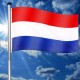 Vlajka Nizozemí včetně stožáru, nastavitelná výška, k zabetonování, 6,5 m