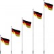 Vlajka Španělska včetně stožáru, nastavitelná výška, k zabetonování, 6,5 m