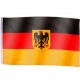 Vlajka německý orel textilní (75 D polyester), s úchyty, 120x80 cm