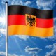 Vlajka Německa včetně stožáru, nastavitelná výška, k zabetonování, 6,5 m