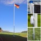 Vlajka Německa včetně stožáru, nastavitelná výška, k zabetonování, 6,5 m