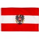 Vlajka Rakouska textilní (75 D polyester), s úchyty, 120x80 cm