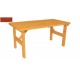 Masivní dřevěný zahradní stůl obdélníkový, povrchová úprava- odstín teak, 160x81cm