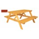 Venkovní dřevěný nábytek z masivu- pivní set, povrchová úprava teak, 150 cm