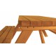 Venkovní dřevěný nábytek z masivu- pivní set, povrchová úprava teak, 150 cm
