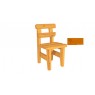 Pevná venkovní židle z masivního dřeva, selký styl, povrchová úprava borovice