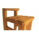 Pevná venkovní židle z masivního dřeva, selký styl, povrchová úprava borovice
