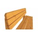 Pevná lavice s opěradlem, masivní dřevo, povrchová úprava veverka, 150 cm