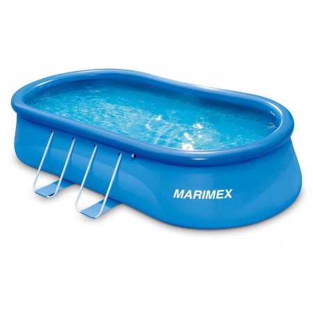 Nadzemní velký rodinný bazén bez filtrace, 549x305x107 cm, oválný, modrý