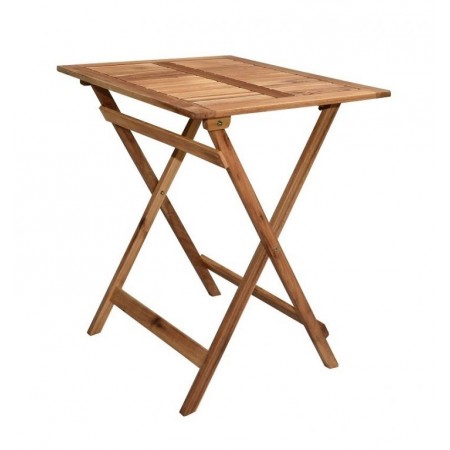 Menší dřevěný skládací venkovní stolek, dřevo akácie, 65x55 cm