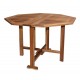Kulatý skládací zahradní stůl, masivní dřevo akácie, průměr 110 cm