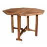 Kulatý skládací zahradní stůl, masivní dřevo akácie, průměr 110 cm