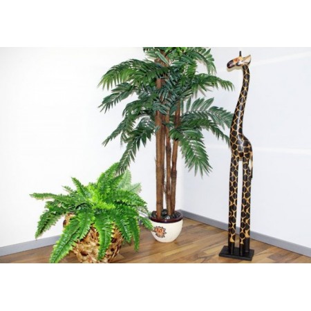 Okrasná dřevěná ručně vyřezávaná žirafa, 120 cm